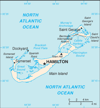 map Bermuda Adaları